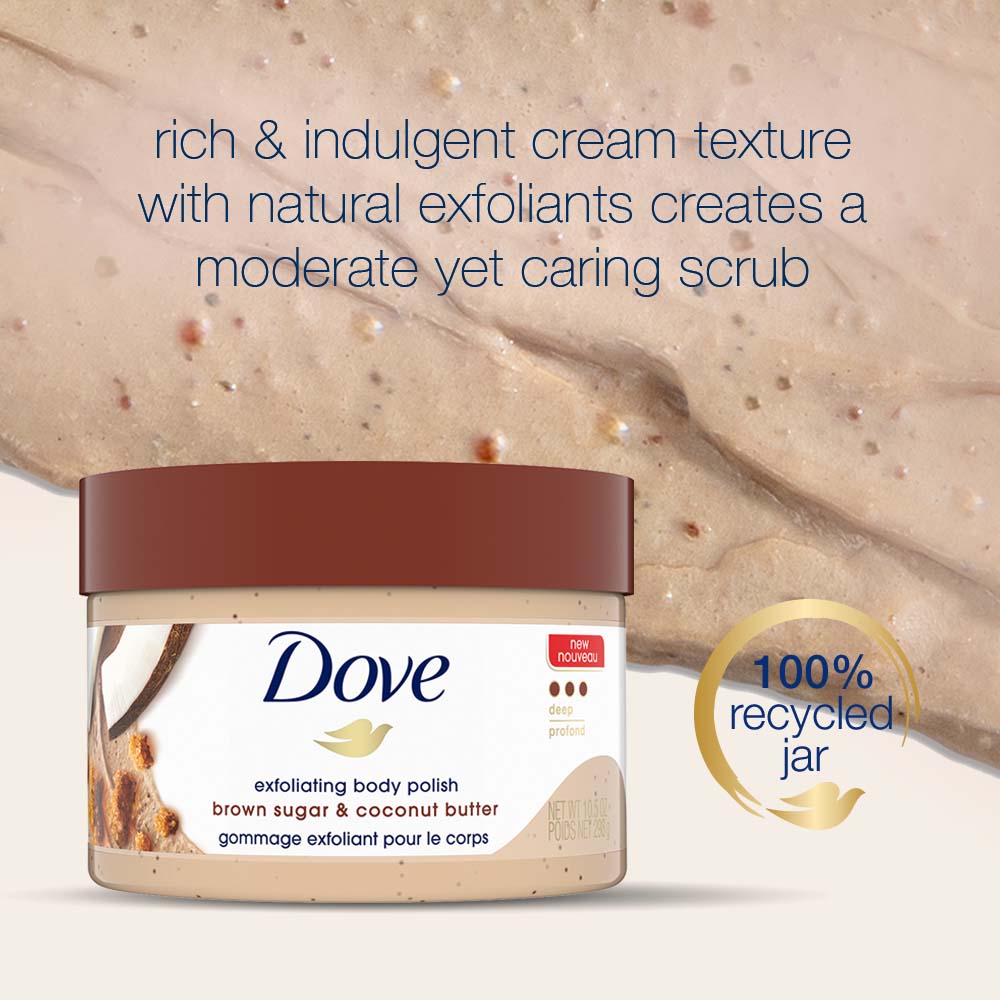 Dove Exfoliating Body Polish Scrub - Brown Sugar & Coconut Butter, 298g Buy at Indicrest Image 5