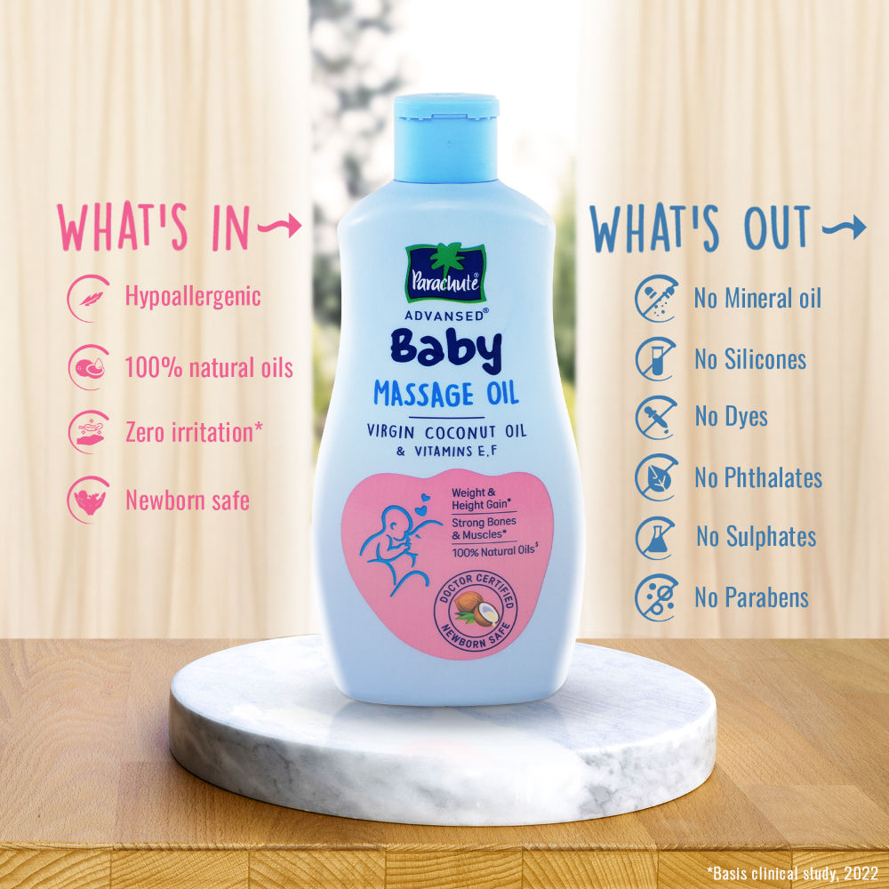Parachute Advansed Baby Massage Oil, 400ml Buy at Indicrest Image 5