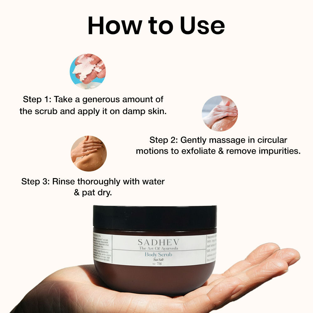 SADHEV Sea Salt Body Scrub, 75g