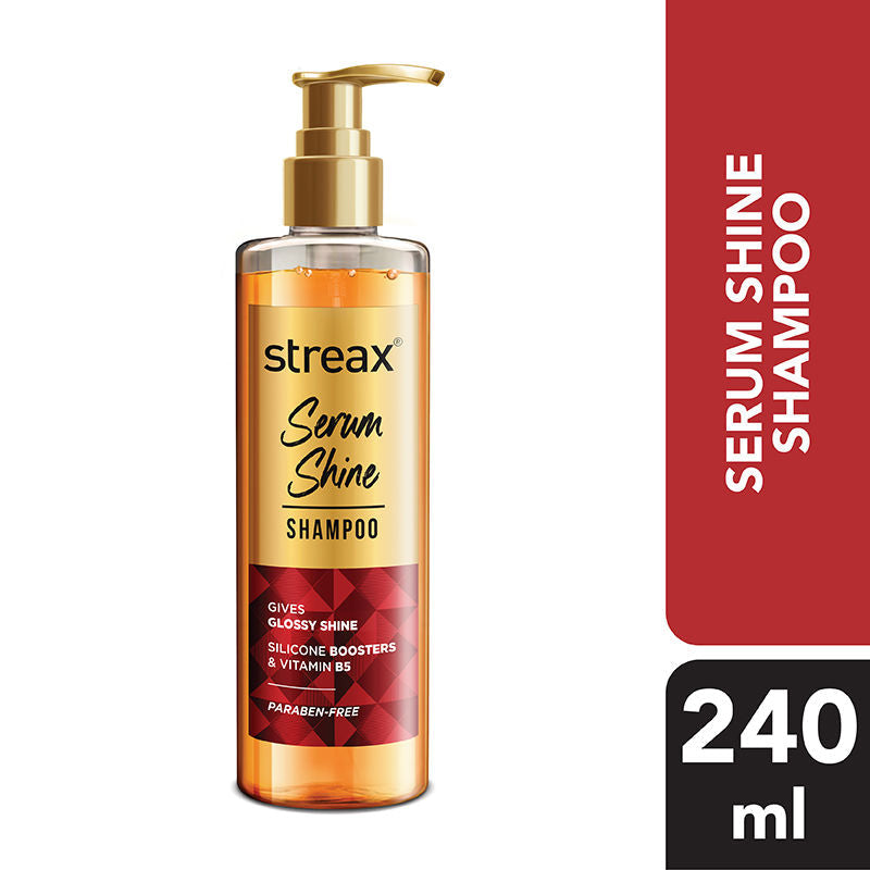 Streax Serum Shine Paraben Free Shampoo For Frizzy & Dry Hair With Silicon Boosters, 240ml Buy at Indicrest Image 2