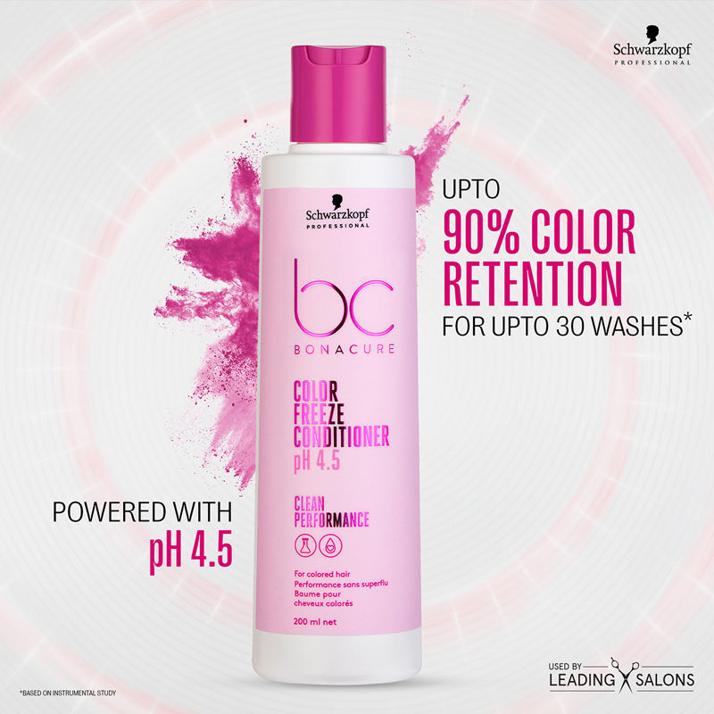 Schwarzkopf Professional Bonacure pH 4.5 Color Freeze Conditioner, 200ml Buy at Indicrest Image 2