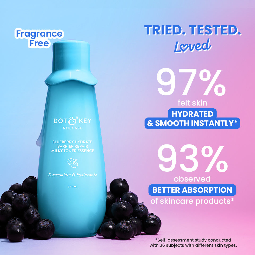 Dot & Key Blueberry Hydrate Barrier Repair Milk Face Toner, 150ml