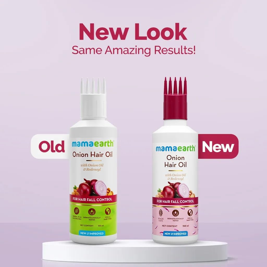 Mamaearth Onion Hair Oil for Men & Women with Onion & Redensyl, 150ml