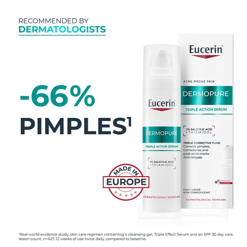 Eucerin Dermopurifyer Oil Contrl 3X Effect Face Serum-Thiamidol & Salicylic Acid For Acne-Prone Skin, 40ml, Buy from Indicrest
