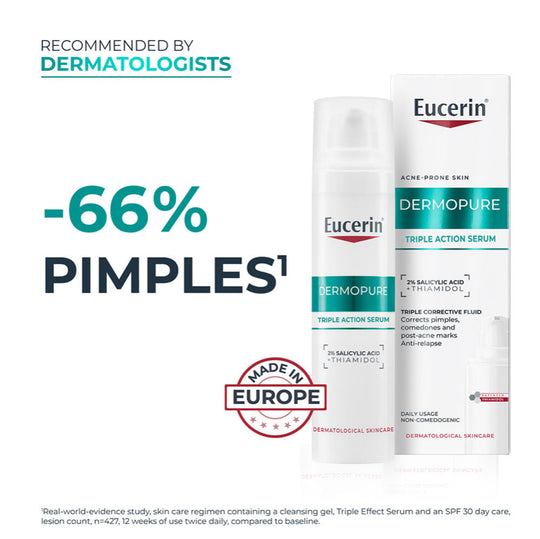 Eucerin Dermopurifyer Oil Contrl 3X Effect Face Serum-Thiamidol & Salicylic Acid For Acne-Prone Skin, 40ml, Buy from Indicrest