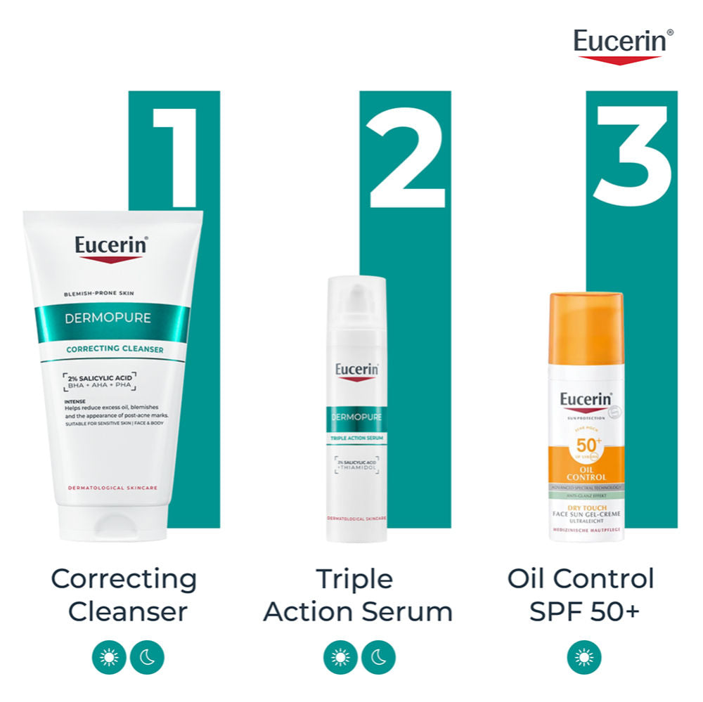 Eucerin Dermopurifyer Oil Contrl 3X Effect Face Serum-Thiamidol & Salicylic Acid For Acne-Prone Skin, 40ml