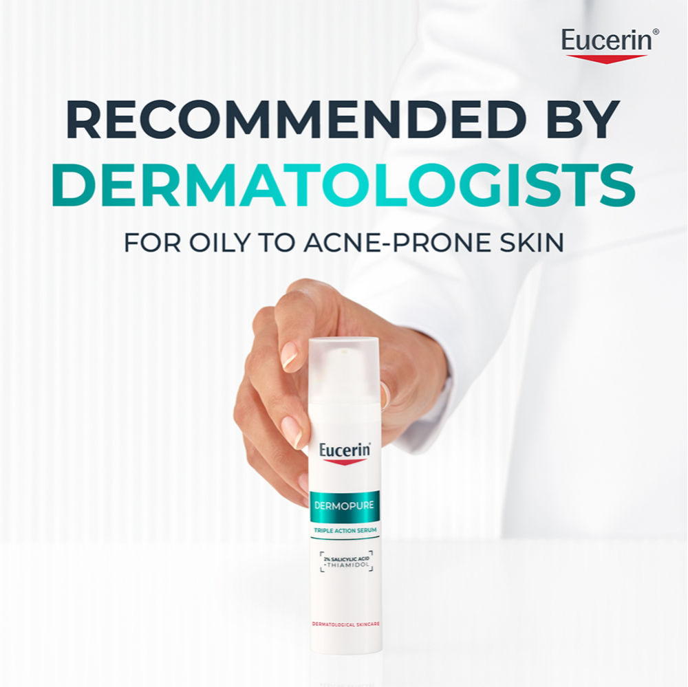 Eucerin Dermopurifyer Oil Contrl 3X Effect Face Serum-Thiamidol & Salicylic Acid For Acne-Prone Skin, 40ml