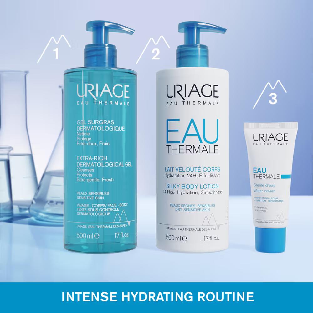 Uriage Extra-Rich Dermatological Face & Body Wash Shower gel for Sensitive Skin Healthy pH 5.5, 500ml