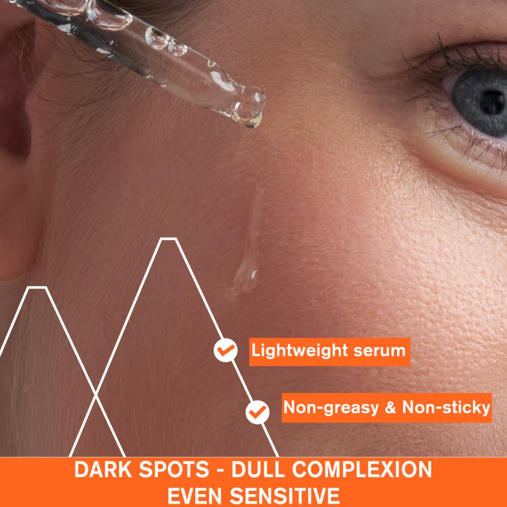 Uriage Depiderm 20% Vitamin C Anti-Dark Spot Serum Reduces Hyperpigmentation, Melasma & Dark Spots, 30ml