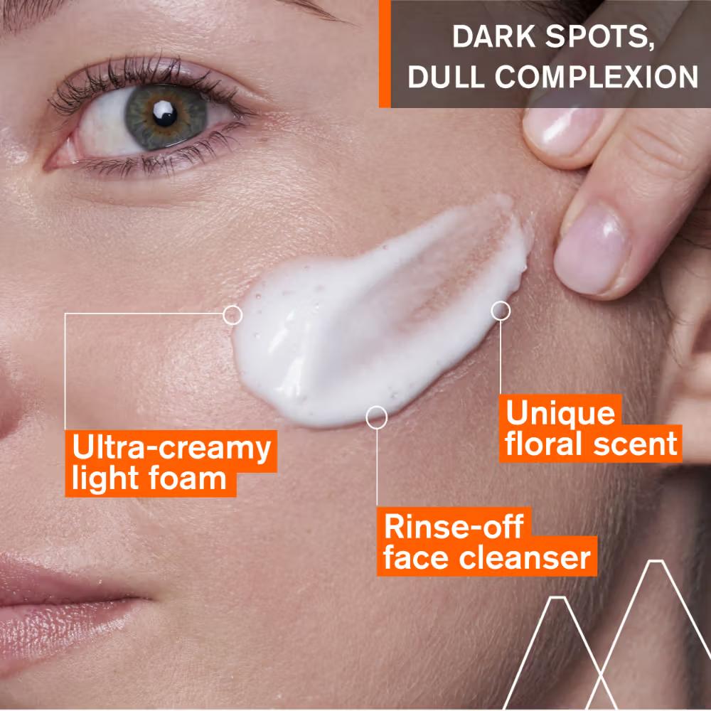 Uriage Depiderm Brightening Face Wash with Vitamin C Niacinamide Boosts Radiance Reduces Melasma, 100ml