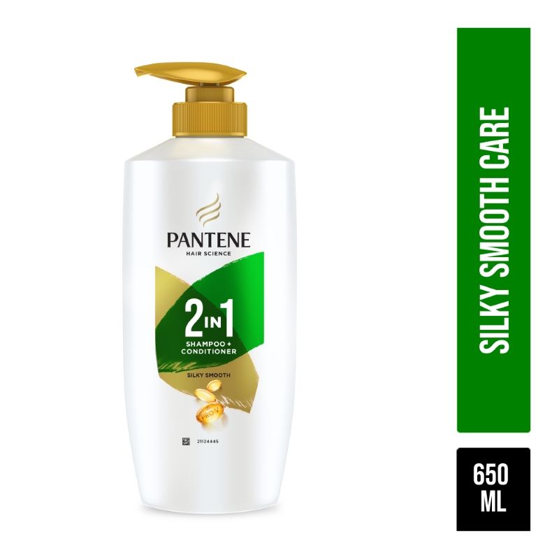 Pantene 2 In 1 Silky Smooth Care Shampoo + Conditioner, 650ml Buy at Indicrest
