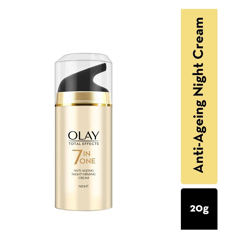Olay Total Effects Night Cream, Fights 7 Signs Of Ageing With Niacimide And Green Tea Extracts, 20g Buy at Indicrest