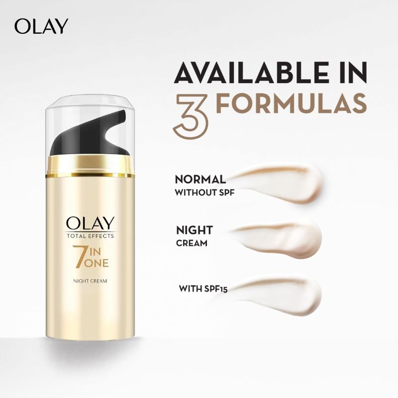 Olay Total Effects Night Cream, Fights 7 Signs Of Ageing With Niacimide And Green Tea Extracts, 20g Buy at Indicrest Image 6