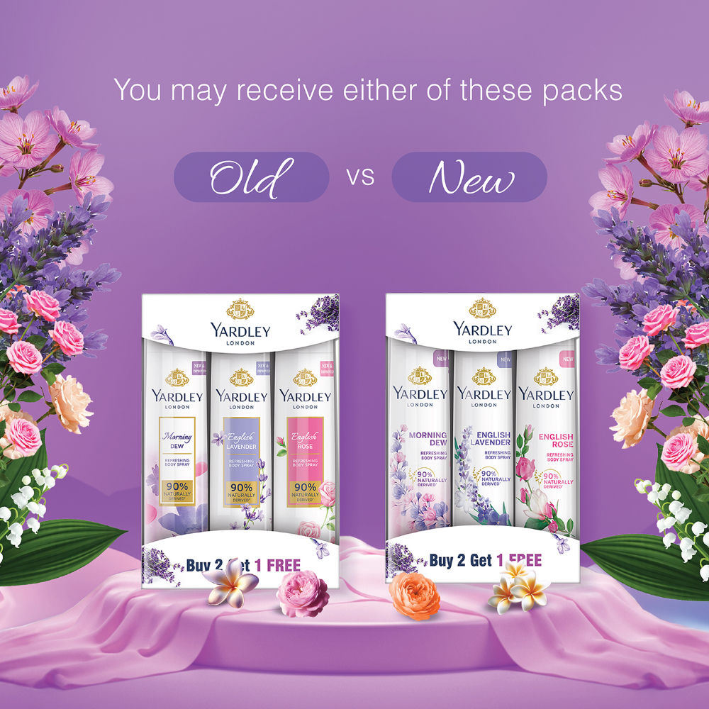 Yardley London Deodorant Body Spray Tripack For Women (Buy 2 Get 1), 150ml Each Buy at Indicrest Image 5
