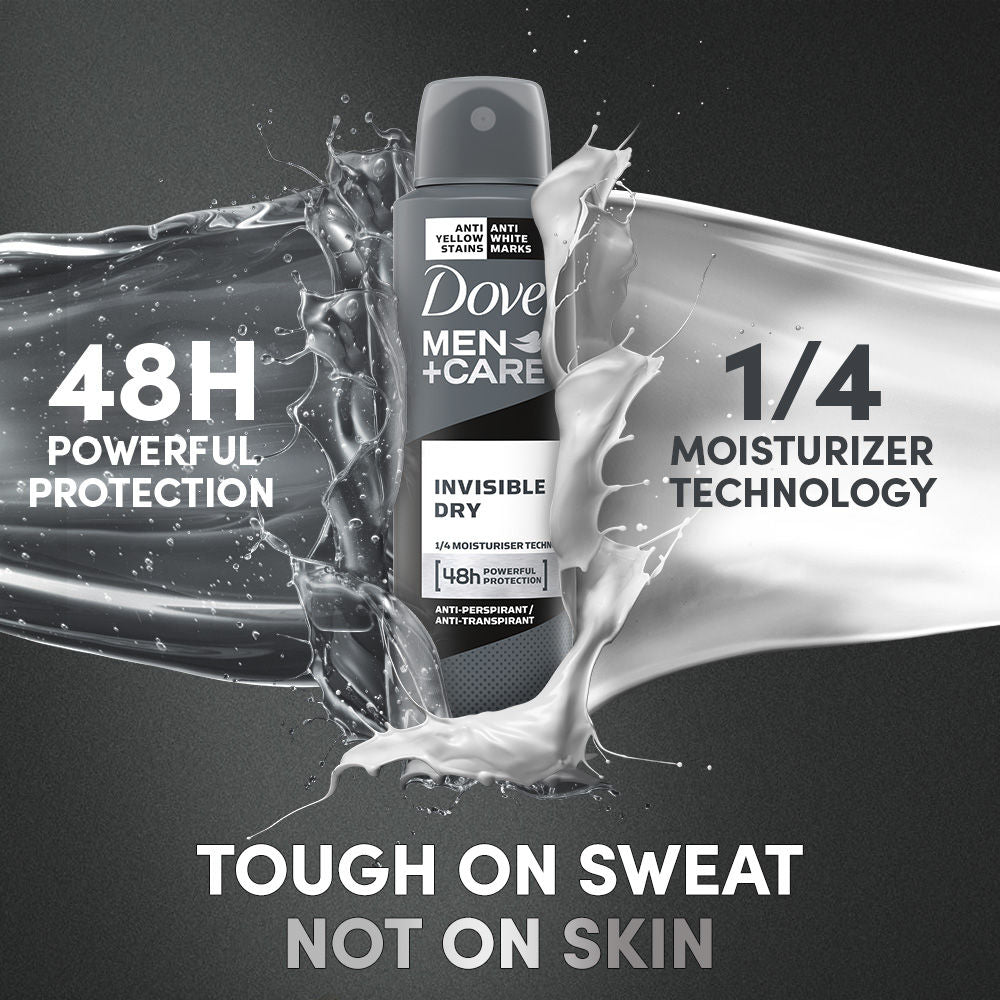 Dove Men+Care Invisible Dry Spray Antiperspirant Deodorant (Pack of 2), 150ml Each Buy at Indicrest Image 5