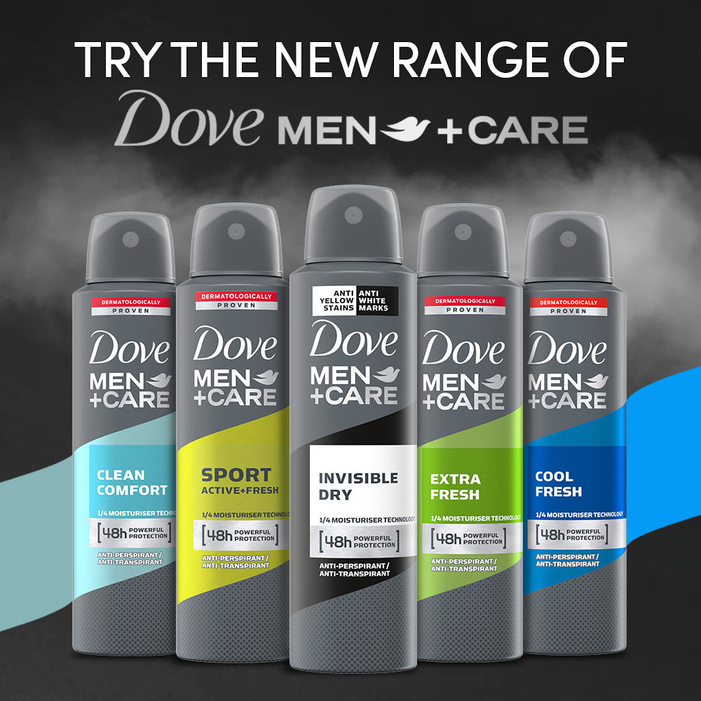 Dove Men+Care Invisible Dry Spray Antiperspirant Deodorant (Pack of 2), 150ml Each Buy at Indicrest Image 8