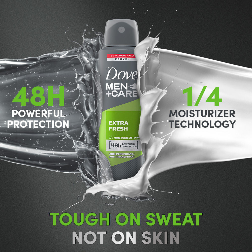 Dove Men+Care Extra Fresh Dry Spray Antiperspirant Deodorant (Pack of 2), 150ml Each Buy at Indicrest Image 5