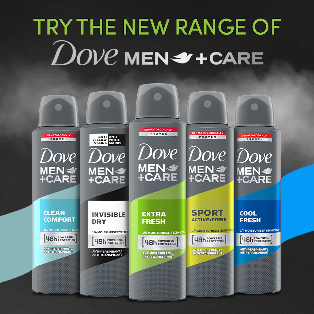 Dove Men+Care Extra Fresh Dry Spray Antiperspirant Deodorant (Pack of 2), 150ml Each Buy at Indicrest Image 8