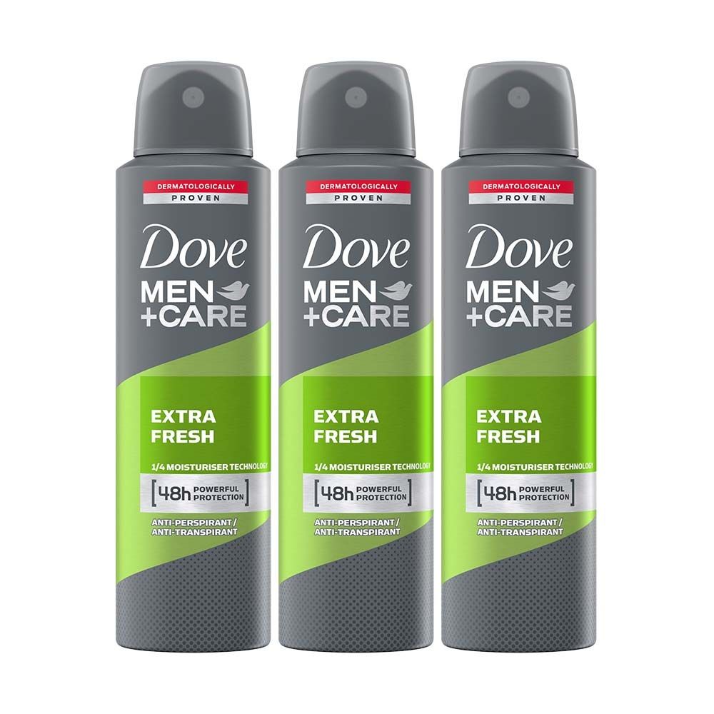 Dove Men+Care Extra Fresh Dry Spray Antiperspirant Deodorant (Pack of 3), 150ml Each Buy at Indicrest Image 9