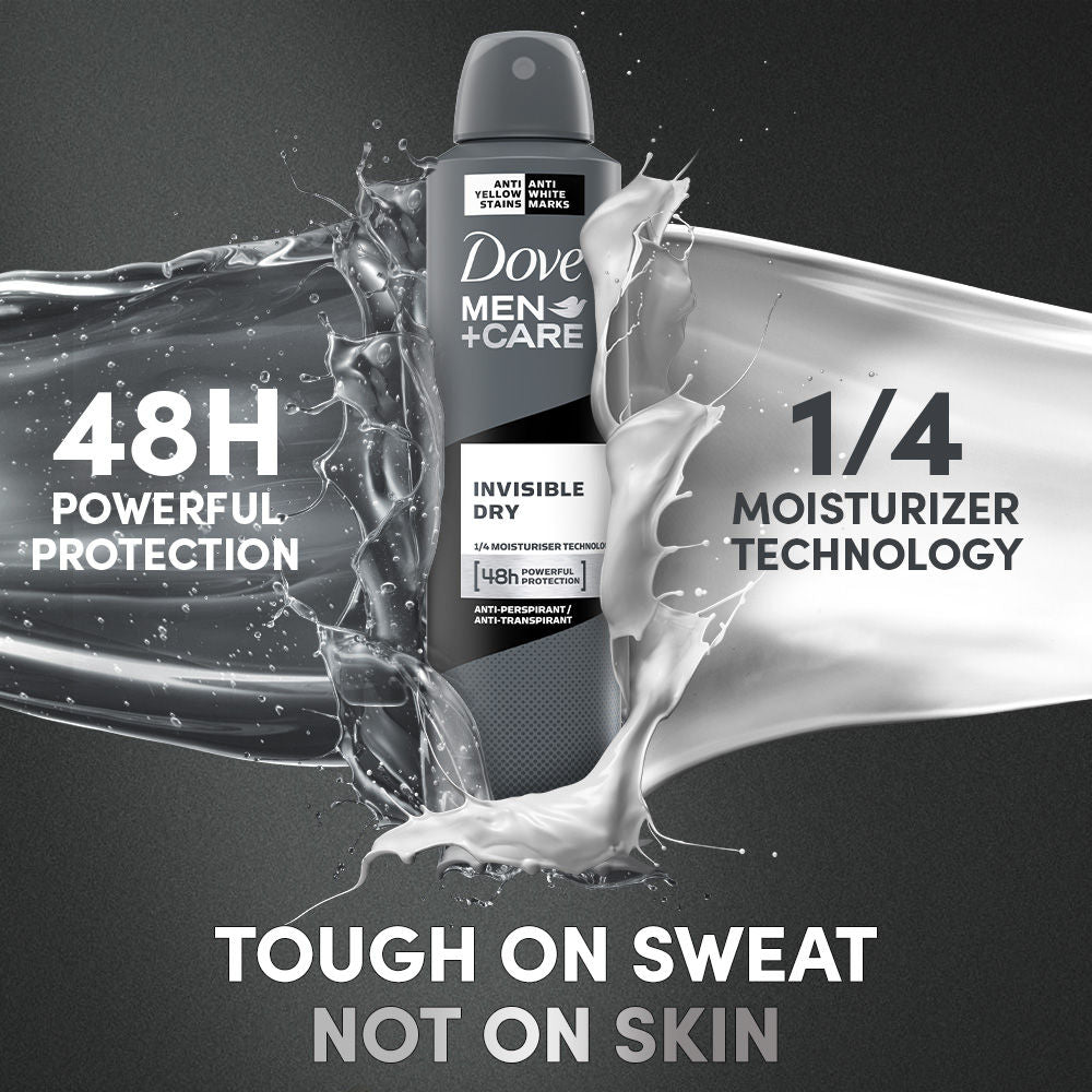 Dove Men+Care Invisible Dry Spray Antiperspirant Deodorant (Pack of 3), 250ml Each Buy at Indicrest Image 5
