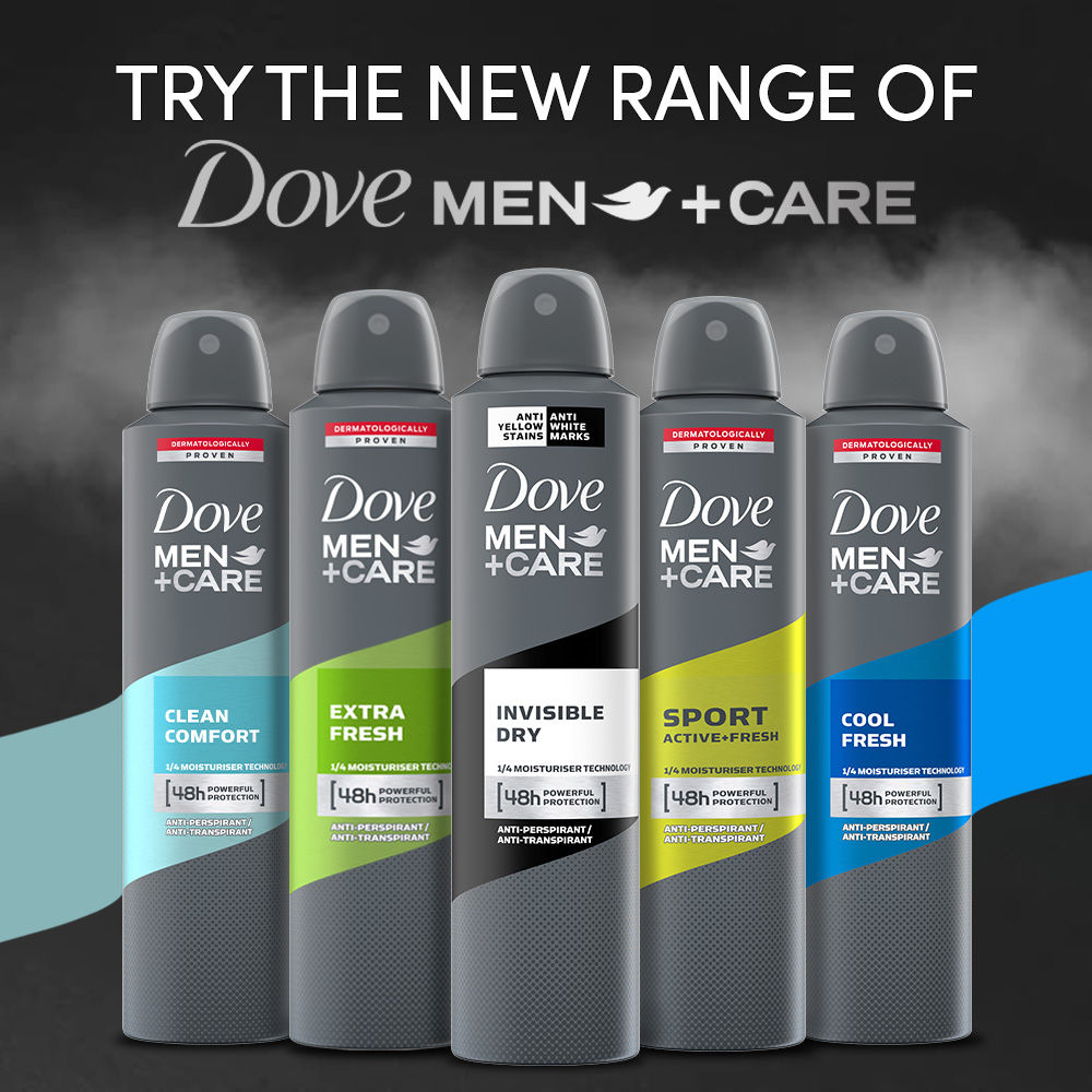 Dove Men+Care Invisible Dry Spray Antiperspirant Deodorant (Pack of 3), 250ml Each Buy at Indicrest Image 8
