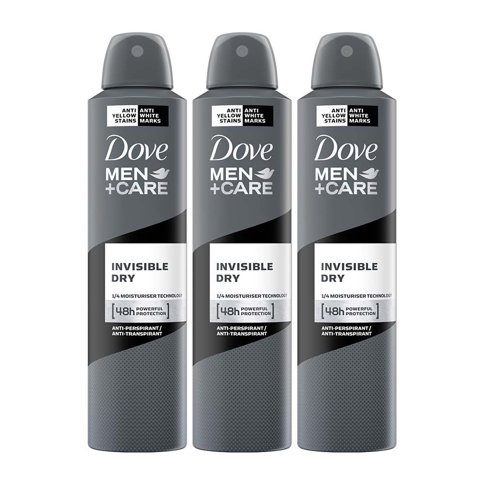 Dove Men+Care Invisible Dry Spray Antiperspirant Deodorant (Pack of 3), 250ml Each Buy at Indicrest Image 9