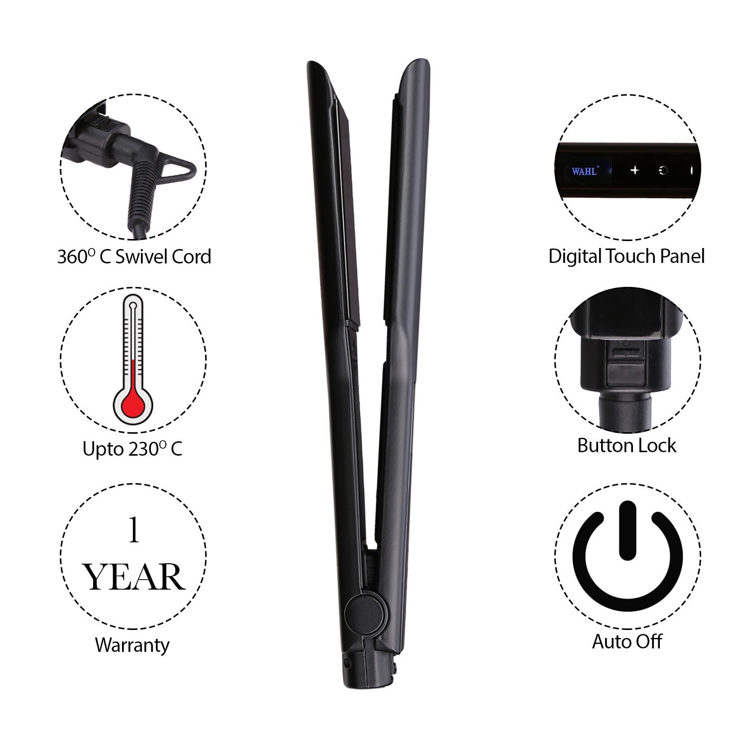 Wahl Smart Touch Styler 2 inch Straightener - 1068 Buy at Indicrest Image 6