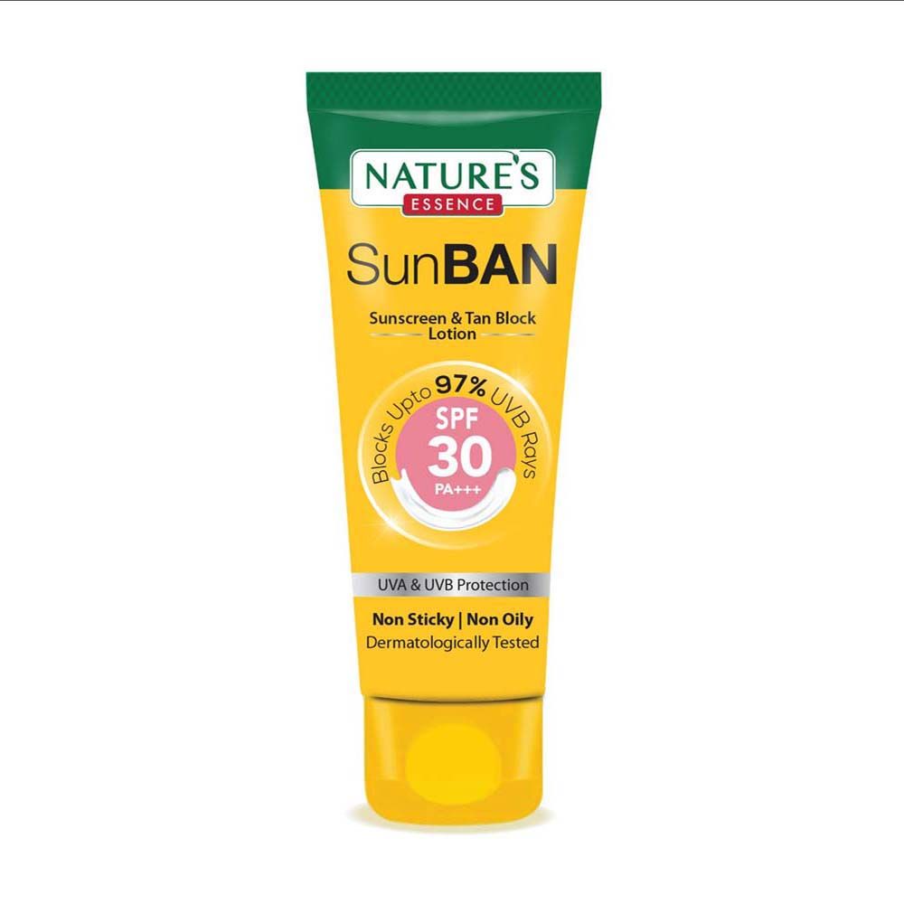 Nature's Essence Sunban SPF 30 PA+++ Sunscreen & Tan Block Lotion, 30ml Buy at Indicrest Image 2
