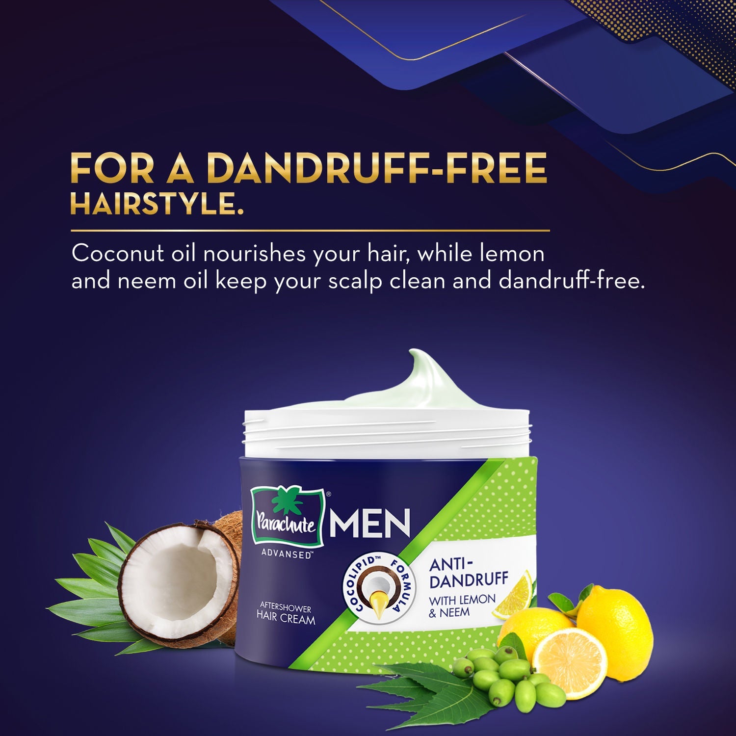 Parachute Advansed Aftershower Anti-Dandruff Hair Cream, 100g Buy at Indicrest Image 2