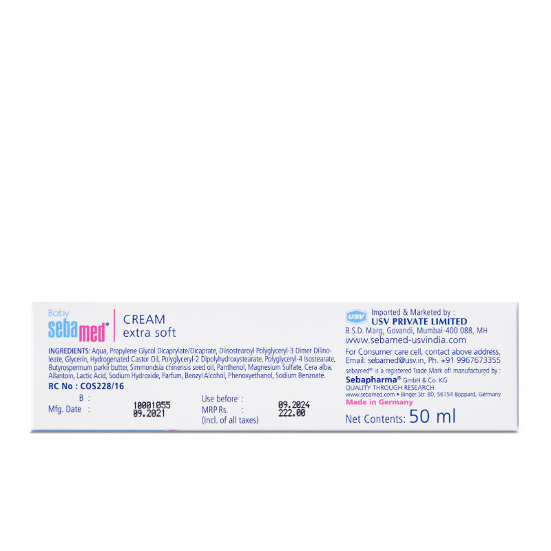 Sebamed Baby Cream Extra Soft, PH 5.5, Panthenol And Jojoba Oil, Clinically Tested, ECARF Approved, 50ml Buy at Indicrest Image 5