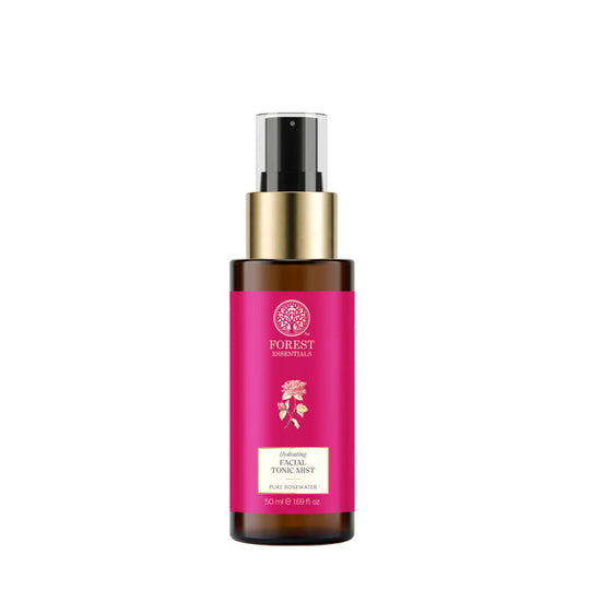 Forest Essentials Facial Tonic Mist with Pure Rosewater - Toner - Hydrates & Minimises Pores, 50ml, Buy from Indicrest