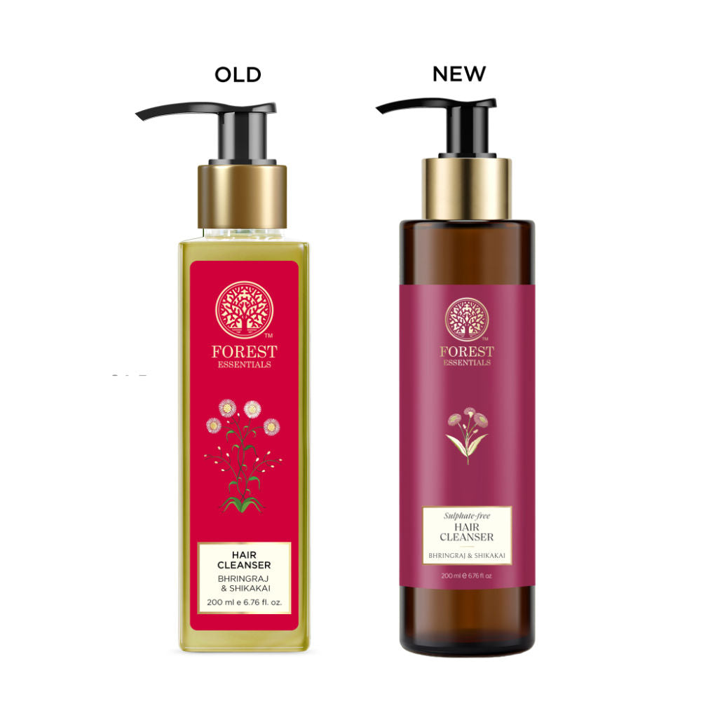 Forest Essentials Hair Cleanser Bhringraj & Shikakai - Ayurvedic Anti Dandruff Shampoo Sulphate Free, 200ml