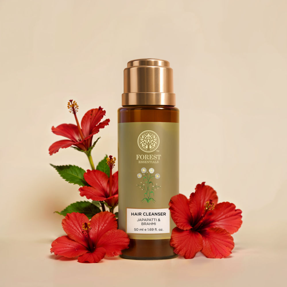 Forest Essentials Hair Cleanser Japapatti & Brahmi - Ayurvedic Anti Frizz Shampoo - Sulphate Free, 50ml