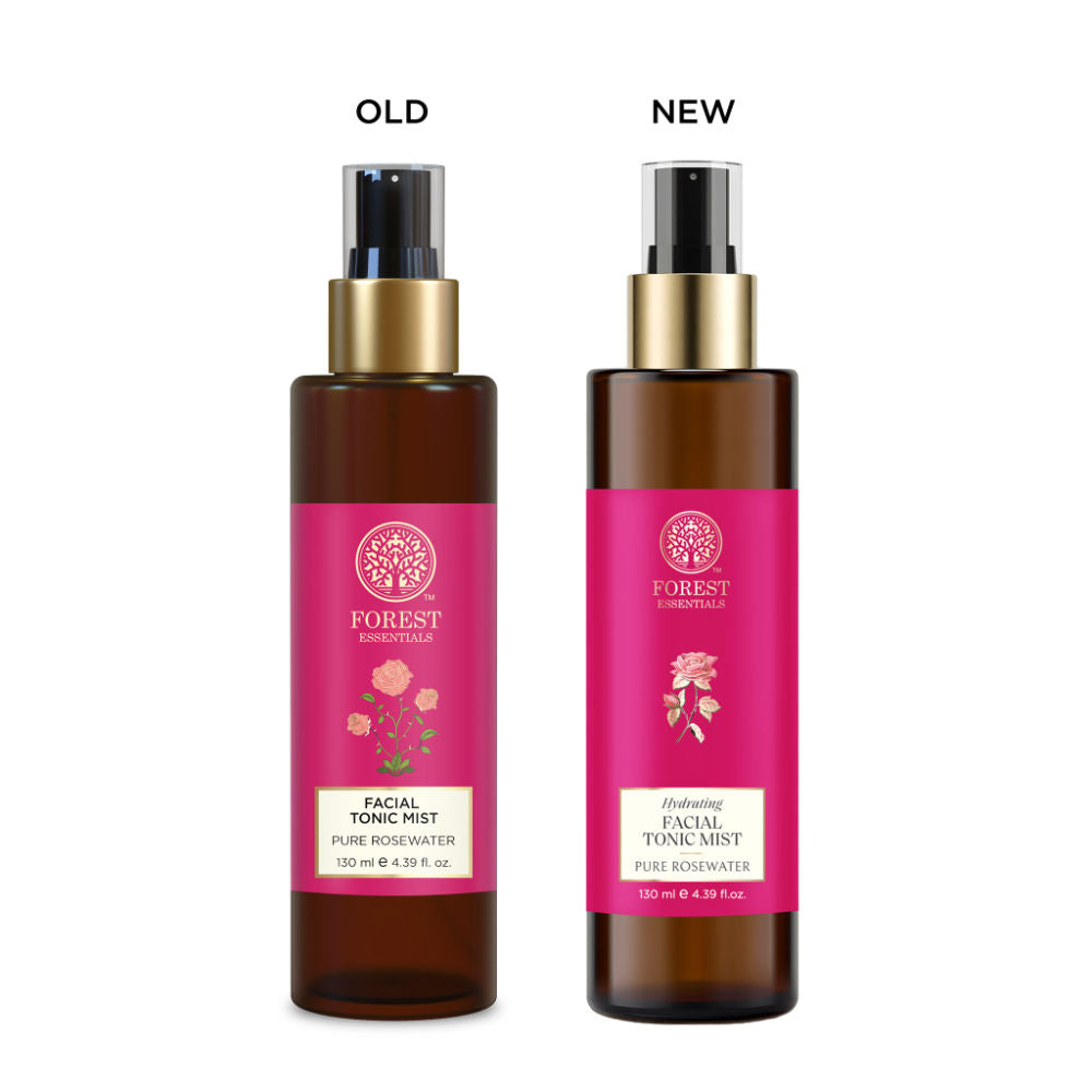Forest Essentials Facial Tonic Mist with Pure Rosewater - Toner - Hydrates & Minimises Pores, 130ml