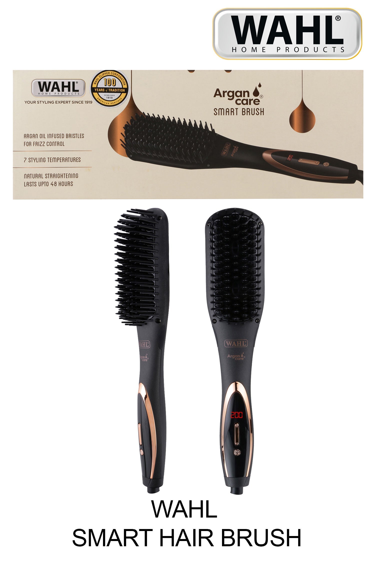 Wahl Argan Care Smart Brush Hair Straightener Buy at Indicrest