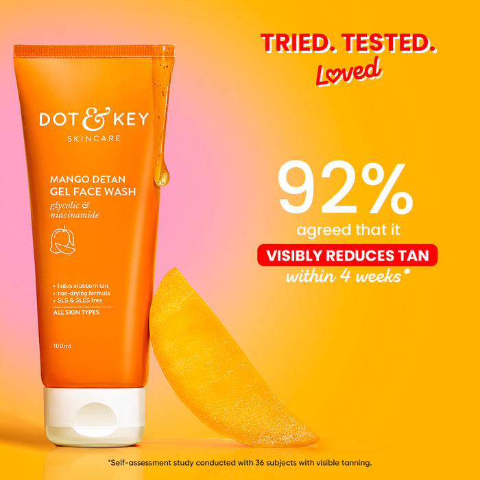 Dot & Key Mango Detan Gel Face Wash, 100ml
