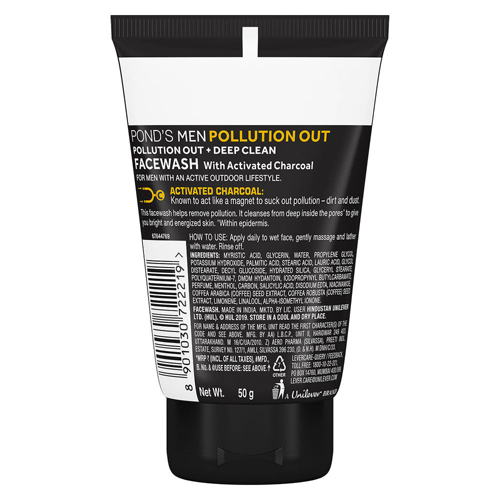 Pond’s Men Pollution Out Facewash Deep Cleanses With Activated Charcoal, 50g Buy at Indicrest Image 6