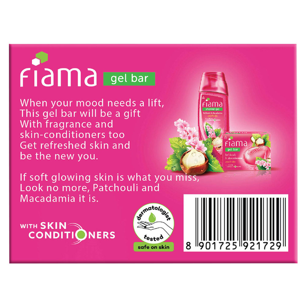 Fiama Patchouli & Macadamia Gel Bar for Soft Glowing Skin, Skin Friendly PH, Safe On Skin, 125g Buy at Indicrest Image 3