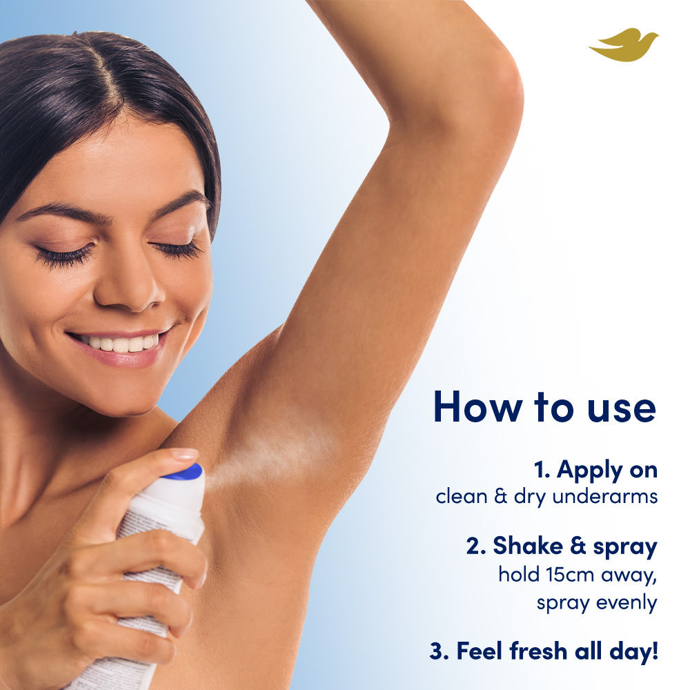 Dove Original Deodorant Long-Lasting Body Spray Moisturising Cream For Women, 150ml Buy at Indicrest Image 8