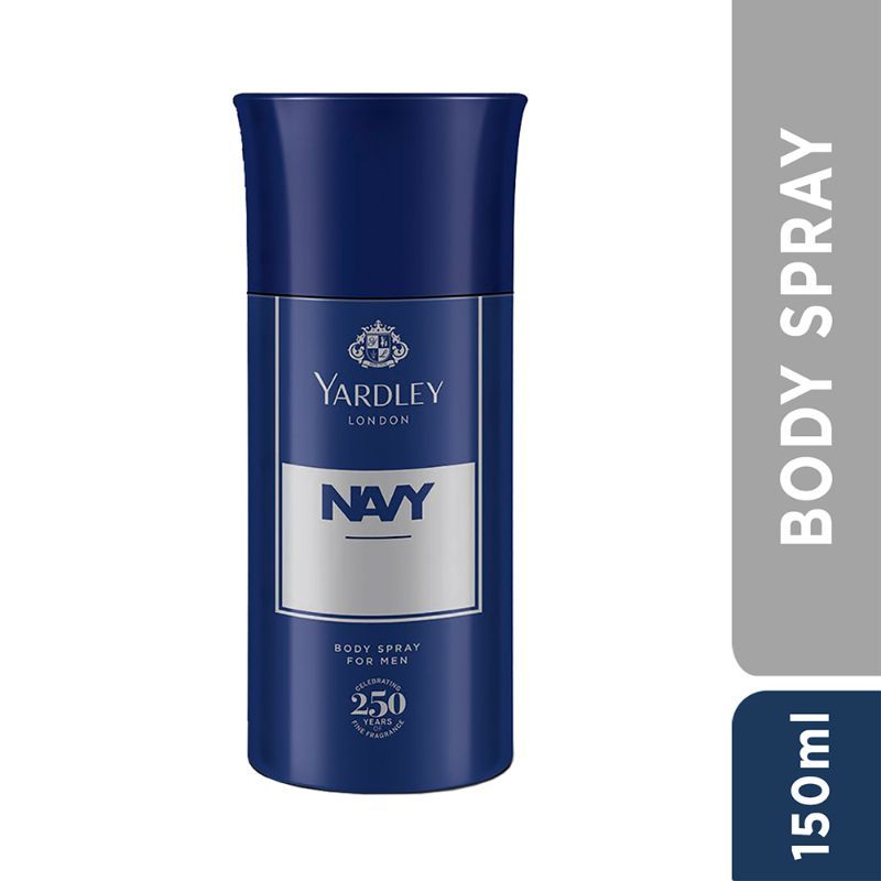 Yardley London Navy Body Spray For Men, 150ml Buy at Indicrest