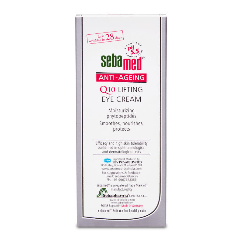 Sebamed Anti-Ageing Q10 Lifting Eye Cream, With Phytopeptides,, 15ml Buy at Indicrest Image 2