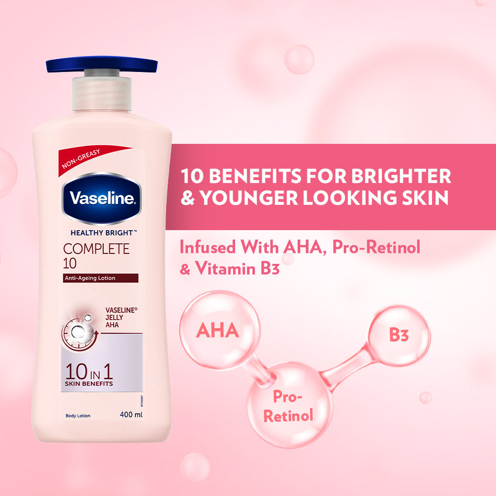 Vaseline Healthy Bright Complete 10 Body Lotion, 400ml Buy at Indicrest Image 4