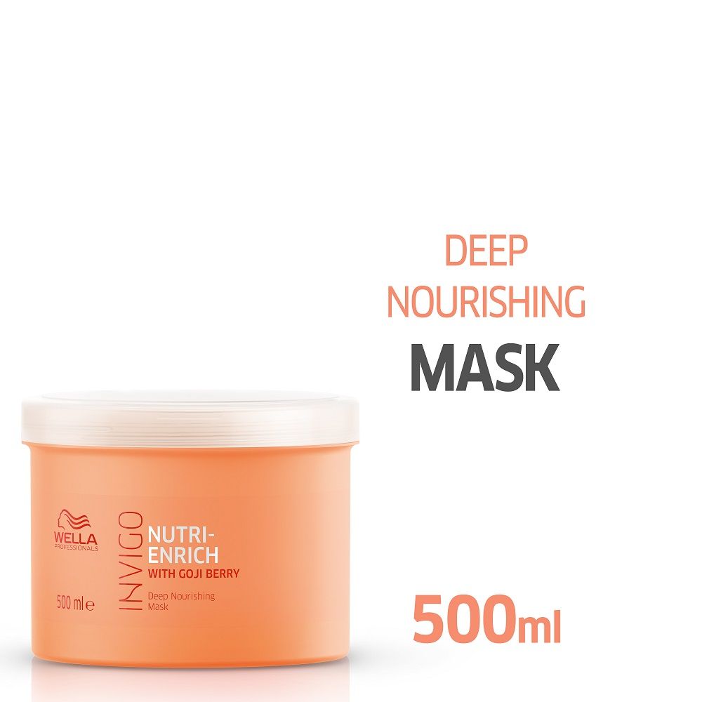 Wella Professionals Invigo Nutri Enrich Hair Mask For Dry, Frizzy & Damaged Hair With Goji Berry, 500ml Buy at Indicrest