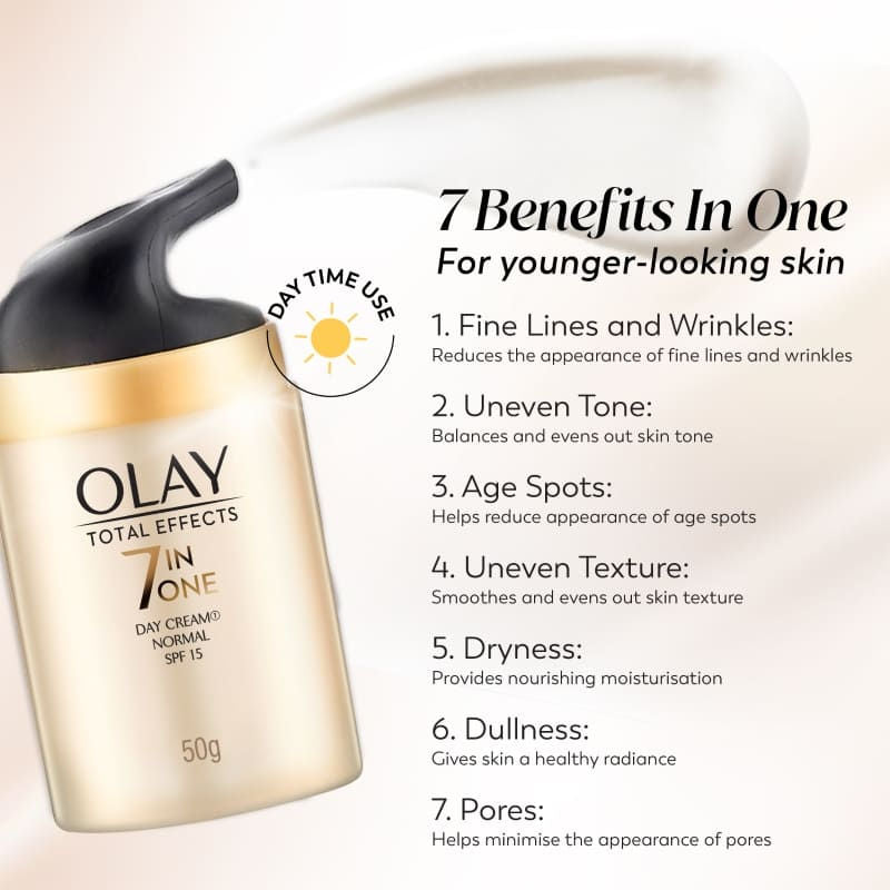 Olay Total Effects Day Cream With Spf 15, Fights 7 Signs Of Ageing With Niacimide, 50g Buy at Indicrest Image 4