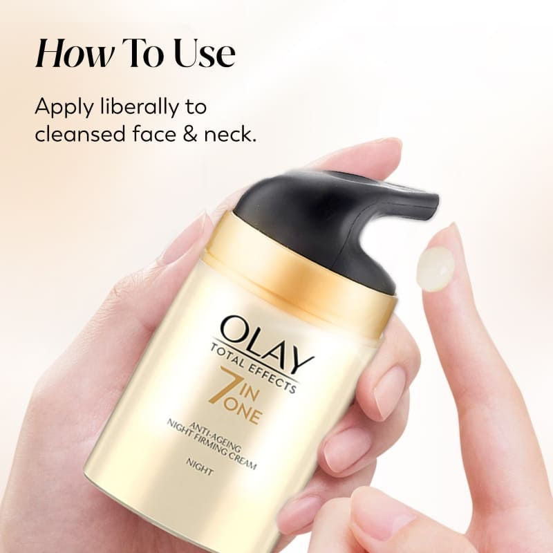Olay Total Effects Night Cream, Fights 7 Signs Of Ageing With Niacimide And Green Tea Extracts, 50g Buy at Indicrest Image 8