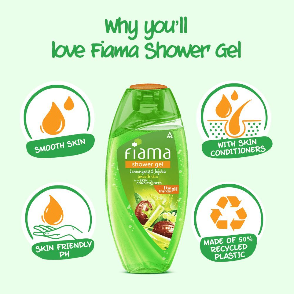 Fiama Shower Gel Lemongrass & Jojoba Body Wash for Smooth Skin with Exfoliating Beads, 250ml Buy at Indicrest Image 5