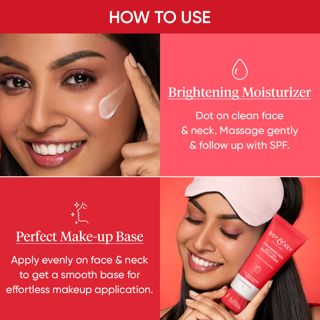 Dot & Key Strawberry + Niacinamide Moisturizer, Pack of 2, (80g)