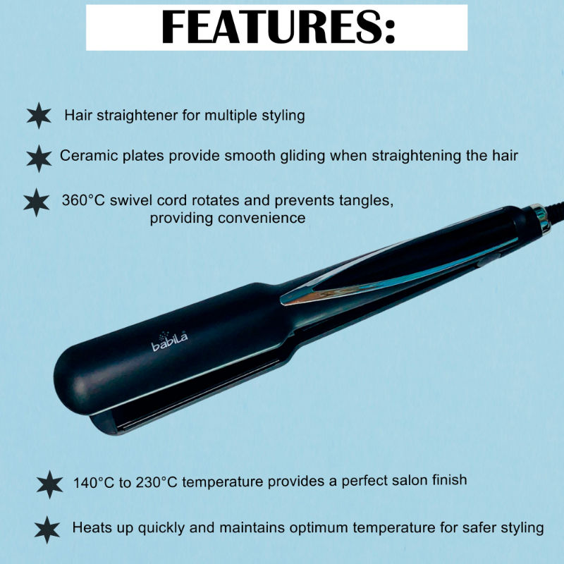 Babila BHS-E42 Pearl Hair Straightener, 1 piece Buy at Indicrest Image 3