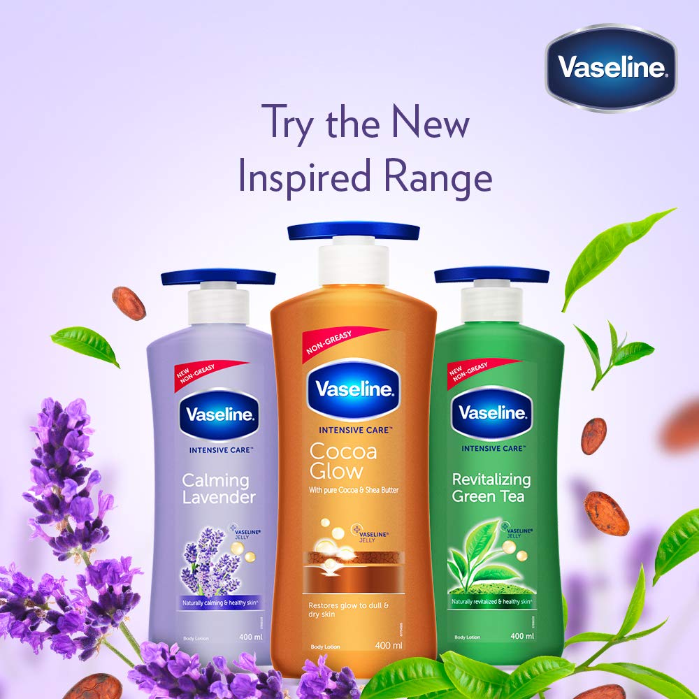 Vaseline Calming Lavender Body Lotion, 100ml | Deep Moisturisation with Lavender Extract for Soft & Relaxed Skin