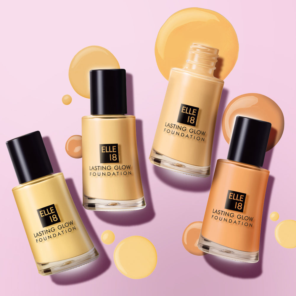 Elle 18 Lasting Glow Lightweight Foundation, Enriched With Vitamin E - 02 Marble, 27ml Buy at Indicrest Image 8